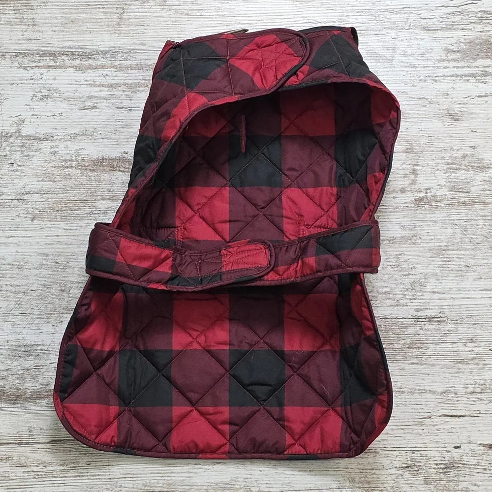 St. Johns Bark Dog Jacket Size Large Red Check NWT